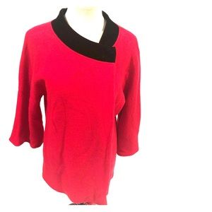 JM Collection red wool shrug size small
